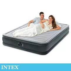 【INTEX】豪華型橫條內建電動幫浦充氣床─雙人加大─寬152cm (67769ED)