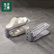 【生活工場】可調節式雙層鞋架2入組-灰