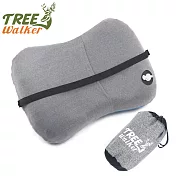 TreeWalker 多用途極輕紓壓充氣枕(午休枕、腰靠枕)-藍灰