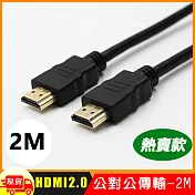 HDMI 2.0 標準4K專用鍍金影音傳輸連接線(公對公)-2米