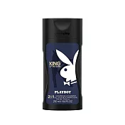 PLAYBOY 國王皇后經典男性保濕香水2合1洗髮沐浴膠 250ml-代理商公司貨