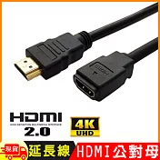HDMI 2.0版4K公對母延長線(5m)