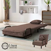 E-home Comfort康芙居家14段調節布面沙發床-幅80cm-四色可選 棕色