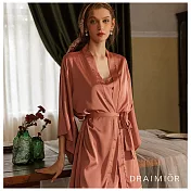 久慕雅黛 DRAIMIOR純色優雅簡約睡裙組。豆沙粉