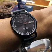 MASERATI瑪莎拉蒂精品錶,編號：R8851130001,42mm圓形黑精鋼錶殼黑色錶盤真皮皮革深黑色錶帶