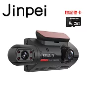 【Jinpei 錦沛】IPS高畫質汽車行車記錄器 可翻轉前後雙鏡頭/ 車內監控(贈32GB記憶卡)