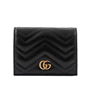 Gucci GG MARMONT牛皮卡片小短夾 (黑色)