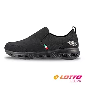 【LOTTO】義大利 男 EASY FLOW3風動健步鞋- 25.5cm 黑
