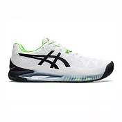 Asics Resolution 系列 [1041A113-105] 男鞋 網球鞋 寬楦 美網配色 亞瑟士 黑白 螢光綠