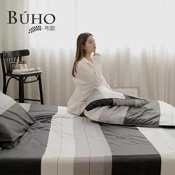 《BUHO》天絲萊賽爾雙人加大三件式床包枕套組 《唯淨幽思》