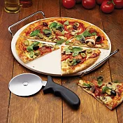 《KitchenCraft》披薩刀+石板披薩烤盤 | Pizza 比薩 圓形烤盤