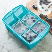 《FOXRUN》Tulz 6格方塊製冰盒(藍) | 威士忌 冰塊盒 冰塊模 冰模 冰格