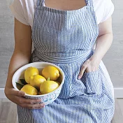 《NOW》經典雙袋圍裙(條紋藍) | 廚房圍裙 料理圍裙 烘焙圍裙