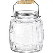 《FOXRUN》木柄玻璃密封罐(3785ml) | 保鮮罐 咖啡罐 收納罐 零食罐 儲物罐