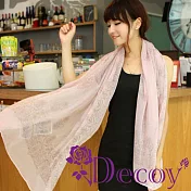 【Decoy】復古青花瓷＊雪紡仿真絲圍巾/顏色可選  粉