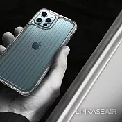 ABSOLUTE LINKASEAIR iPhone 12/12 Pro (6.1吋)專用 電子蝕刻技術防摔抗變色抗菌大猩猩玻璃保護殼-直條 iPhone 12/12Pro專用