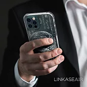 ABSOLUTE LINKASEAIR iPhone 12/12 Pro (6.1吋)專用 電子蝕刻技術防摔抗變色抗菌大猩猩玻璃保護殼-美金 12/12 Pro專用