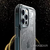 ABSOLUTE LINKASEAIR iPhone 12 Pro Max (6.7吋)專用 電子蝕刻技術防摔抗變色抗菌大猩猩玻璃保護殼-美金 12 Pro Max專用