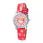 Hello Kitty 俏皮甜心造型腕錶-紅