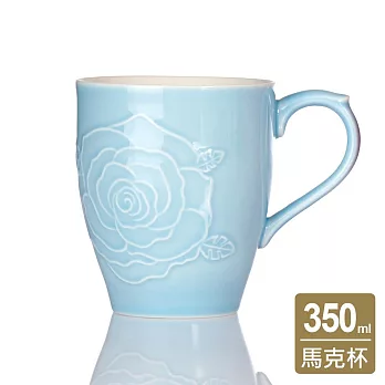《乾唐軒活瓷》 永恆玫瑰馬克杯 370ml / 淺水藍