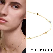 PD PAOLA 西班牙時尚潮牌 繽紛調色盤彩鑽項鍊 金色優雅設計 LA PALETTE
