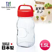 【TOYO-SASAKI GLASS東洋佐佐木】日本製玻璃梅酒瓶1.5L (77860-R)醃漬瓶/保存罐/釀酒瓶/果實瓶