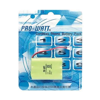 PRO-WATT P14-1 萬用接頭 無線電話電池3.6V 800mah (尺寸: AAA*3)