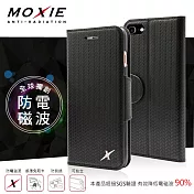 Moxie X-Shell iPhone 7 / 8 / SE2 / SE3 (4.7 吋) 防電磁波 編織紋真皮手機皮套 可插卡 手機殼 黑色