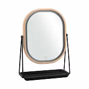 IDEA-新質感LED燈光調節化妝鏡-三款可選 A款玫瑰金收納方鏡