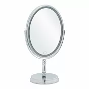 IDEA-新質感LED燈光調節化妝鏡-三款可選 C款銀色橢圓鏡