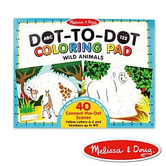 美國瑪莉莎 Melissa & Doug 大型兒童繪本 ─ ABC 123 點點著色本 ， 野生動物