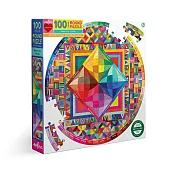 eeBoo 拼圖 –Beauty of Color 100 Piece Round Puzzle 色彩之美 圓拼圖 (100片)