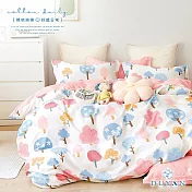 【DUYAN 竹漾】精梳純棉雙人床包三件組 / 雲彩朵朵 台灣製