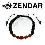 【ZENDAR】頂級天然紅珊瑚鼓編織手鍊(61210)