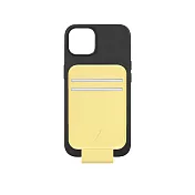 【NATIVE UNION】CLIC® 卡夾式真皮手機殼 - iPhone 13 Pro -  經典黑 (搭配磁吸卡夾 - 檸檬黃)