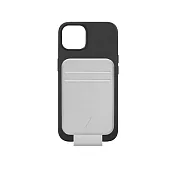 【NATIVE UNION】CLIC® 卡夾式真皮手機殼 - iPhone 13 Pro -  經典黑 (搭配磁吸卡夾 - 冰川灰)
