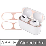 AirPods Pro專用藍牙耳機 金屬電鍍防塵保護貼- 玫瑰金