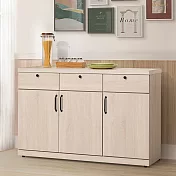 《Homelike》雷拉4尺餐櫃(白雪松色) 碗盤收納櫃 電器櫃 櫥櫃 收納櫃 置物櫃 專人配送安裝
