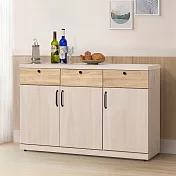 《Homelike》雷拉4尺餐櫃(白雪松雙色) 碗盤收納櫃 電器櫃 櫥櫃 收納櫃 置物櫃 專人配送安裝