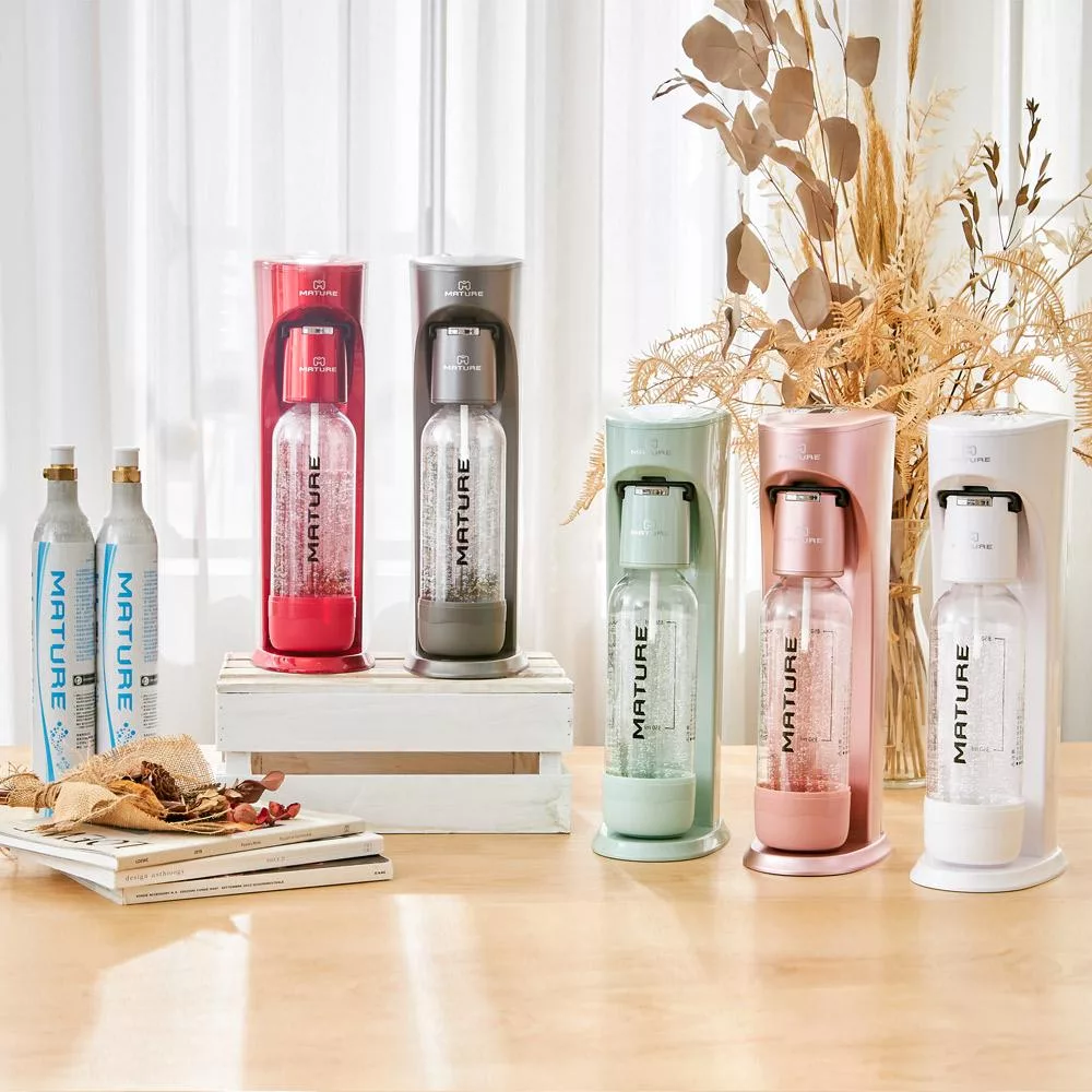 #5/24~6/23年中慶贈1L寶特瓶乙支# MATURE美萃 Classic410系列氣泡水機(425g氣瓶2支)-五色可選 玫瑰金