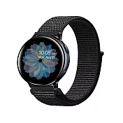 Samsung Galaxy Watch 45/46mm通用 尼龍織紋回環錶帶(錶帶寬度22mm)- 黑