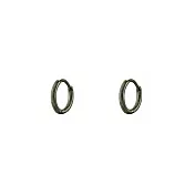 Snatch 0.12 線條極細版圈圈耳環-黑色6mm