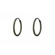 Snatch 0.12 線條極細版圈圈耳環-黑色12mm