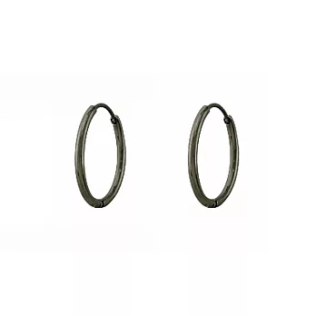 Snatch 0.12 線條極細版圈圈耳環-黑色12mm