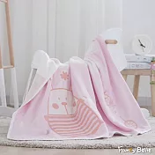 義大利Fancy Belle《可愛波波》六層紗兒童紗布被(110*110CM)-粉色