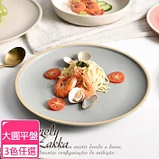 【Homely Zakka】莫蘭迪啞光磨砂陶瓷餐盤碗餐具_大圓平盤25.5cm (莫蘭迪灰)