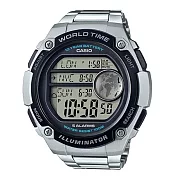 【CASIO 】十年電力世界地圖設計數位腕錶-(AE-3000WD-1A)