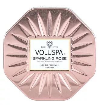 美國VOLUSPA 華麗年代系列 玫瑰氣泡 Sparkling Rose 香氛禮盒 340g