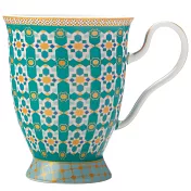 《M&W》高腳瓷製馬克杯(古典綠300ml) | 水杯 茶杯 咖啡杯