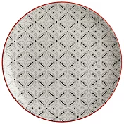 《M&W》瓷製餐盤(黑磚紋20cm) | 餐具 器皿 盤子